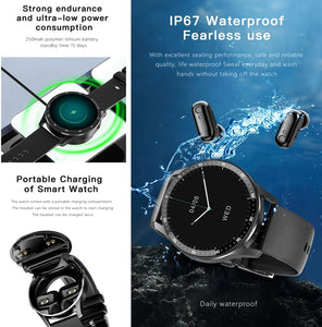 X7 2 in 1 Smart Watch With  Bluetooth Earphone