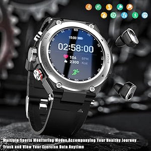 X7 2 in 1 Smart Watch With  Bluetooth Earphone